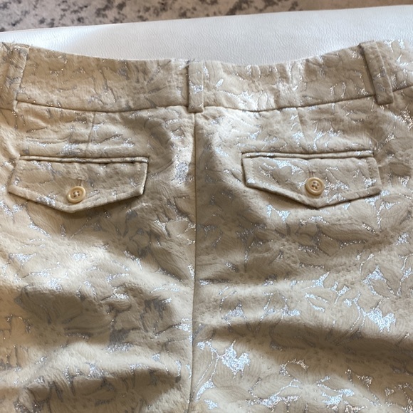 J. Crew ivory and silver metallic pants - Picture 6 of 6